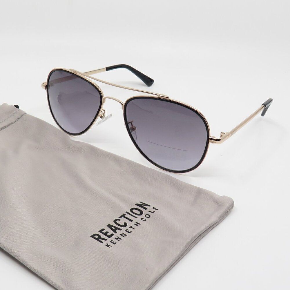 Kenneth Cole  Reaction New KC2837 28B Black and Gold/Grey Women's Sunglasses